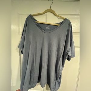 Blue Boyfriend Fit Aerie Top. Size Large